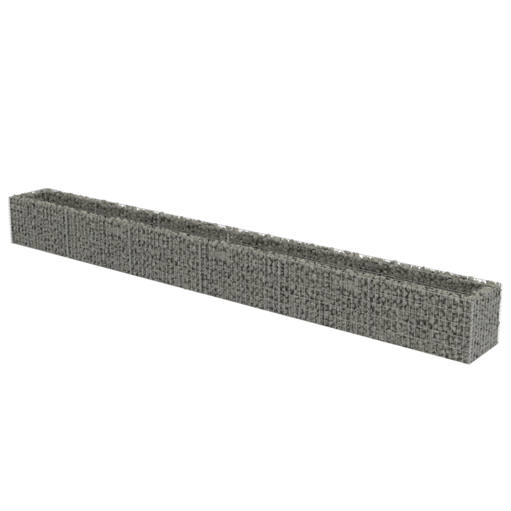 vidaXL Arriate de gaviones de acero Dimensiones 450 x 90 x 100 cm,  450 x 90 x 50 cm,  180 x 50 x 100 cm y mas