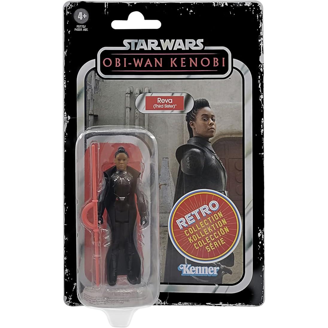 HASBRO - Star Wars - Colección Retro - Juguete Reva (Third Sister) - Figura de acción OBI - WAN KENOBI - Escala de 9,5 cm - Coleccionable - Edad recomendada 4 años