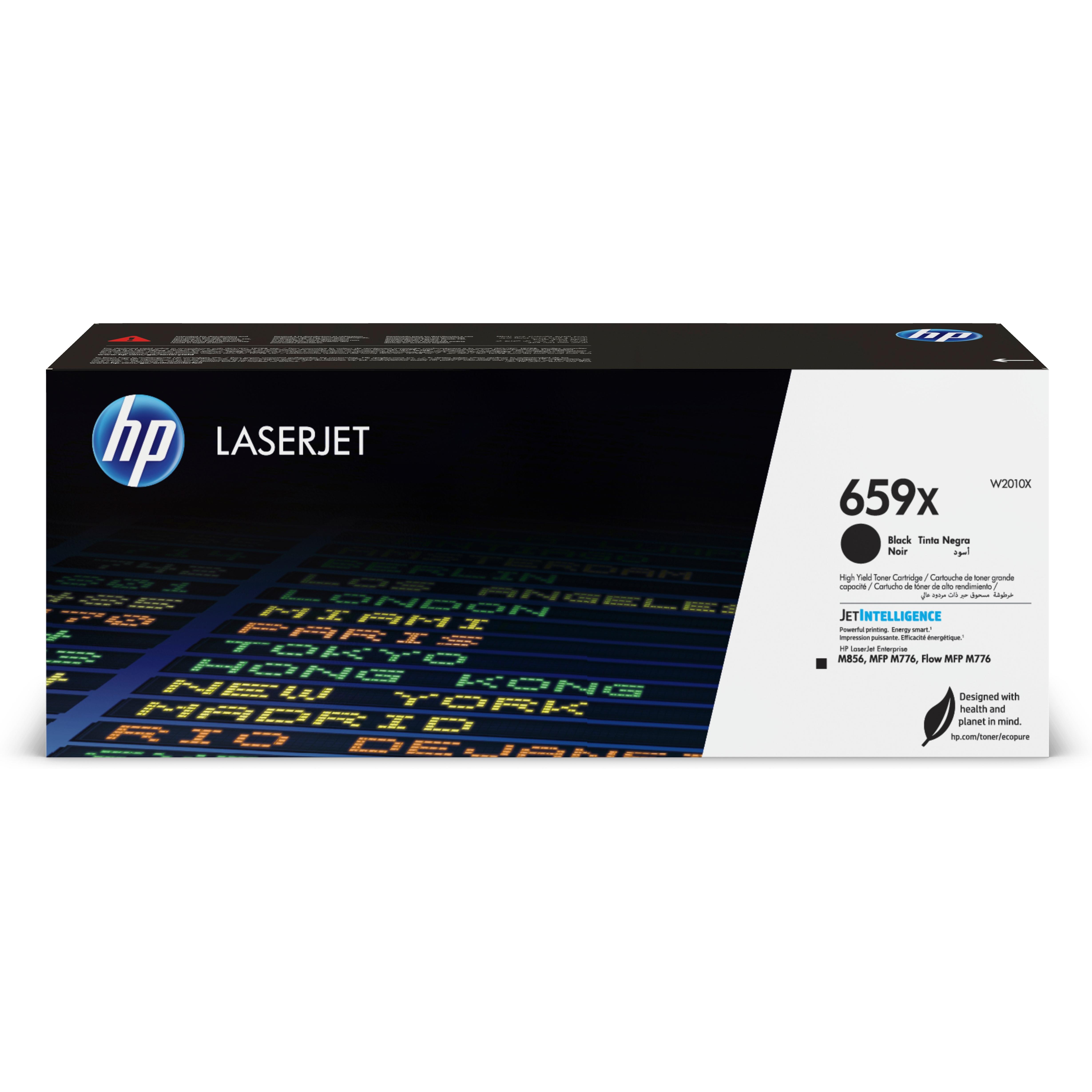 HP - Tóner original W2010X 659X negro de alta capacidad para impresoras HP Color LaserJet Enterprise M856dn y MFP M776dn, hasta 34.000 páginas