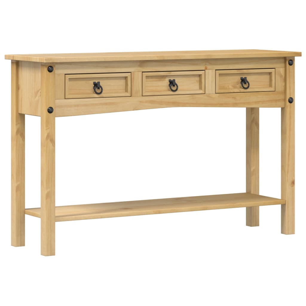 Mesa Consola Corona Vidaxl de Madera Maciza de Pino
