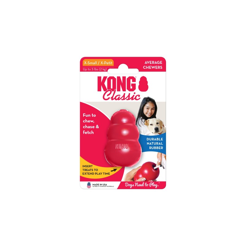 Juguete Para Perro Kong Classic Rojo Talla Xs