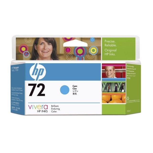 HP - Cartucho de tinta C9371A para impresoras HP DesignJet T610/T620/T770/T1100/T1200, color cian, 130 ml, resistente al agua y secado rápido