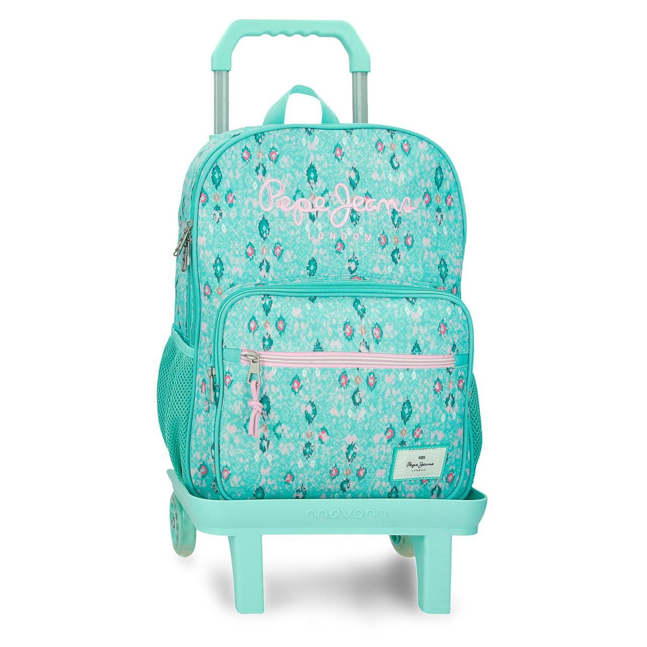 Mochila escolar con carro Pepe Jeans Sun 30x40x13cm Turquesa