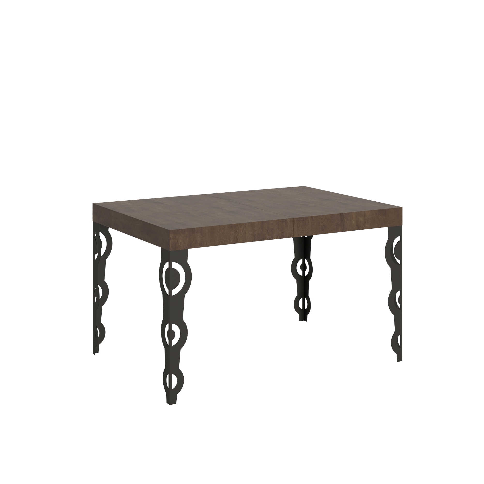 Mesa extensible Karamay 140/400x90 cm patas nogal antracita - Itamoby