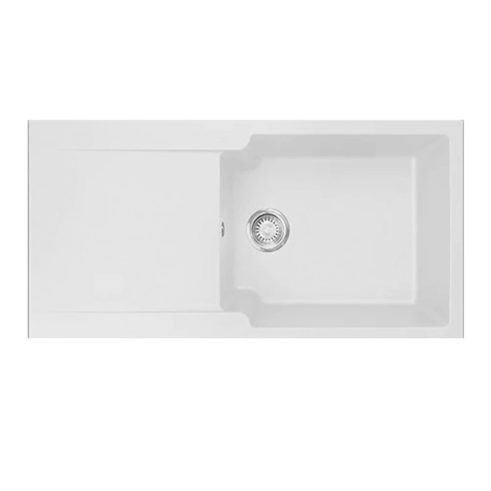 Fregadero de cocina Sintético rectangular 1 Senos MEPAMSA KITE 100.50 REV.  | Blanco, 100cm, x 50cm, ( 21cm )