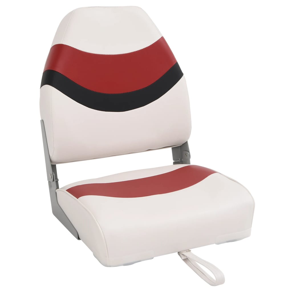 vidaXL Silla de barco con respaldo alto plegable 44x38x55 cm Color Rojo y negro,  Blanco y azul, y mas