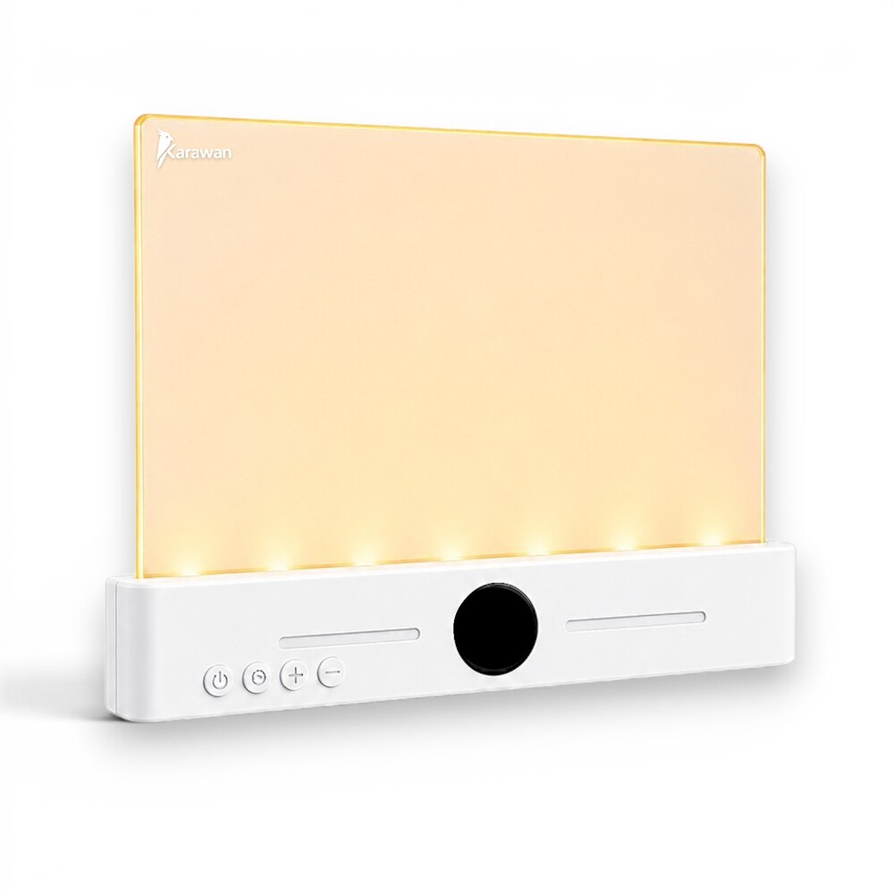 Lámpara LED de Lectura Karawan LS109 Blanca Recargable 1200 mAh con Panel Acrílico, Lectura Cómoda, Luz Cálida y Funcionalidad Noctuno