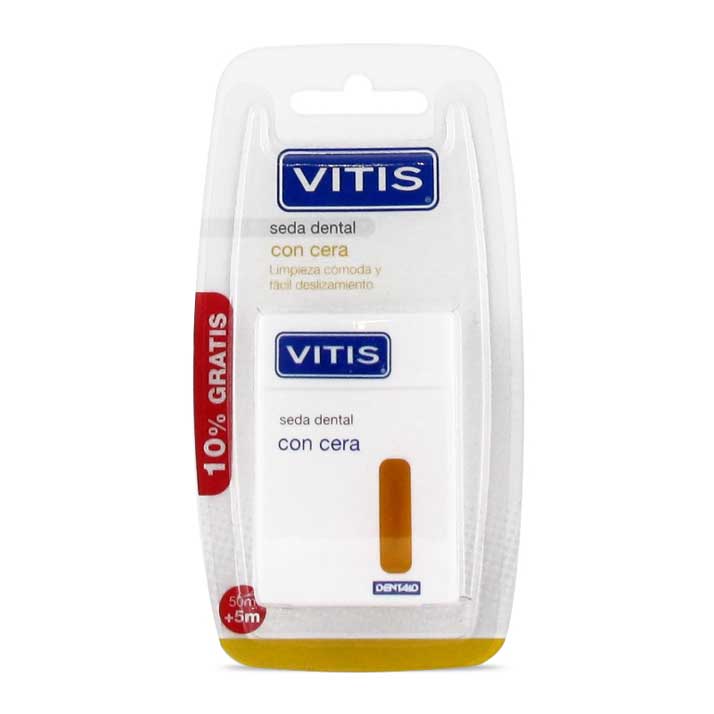Vitis Seda Dental con Cera 50 M - Limpieza Profunda