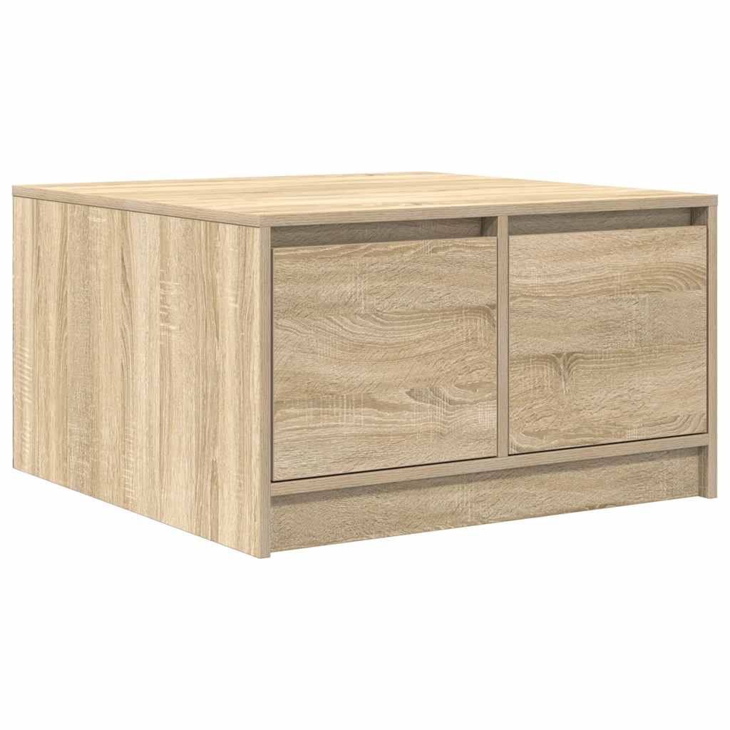 vidaXL Mesa de centro con cajones roble Sonoma 70,5x70x40 cm