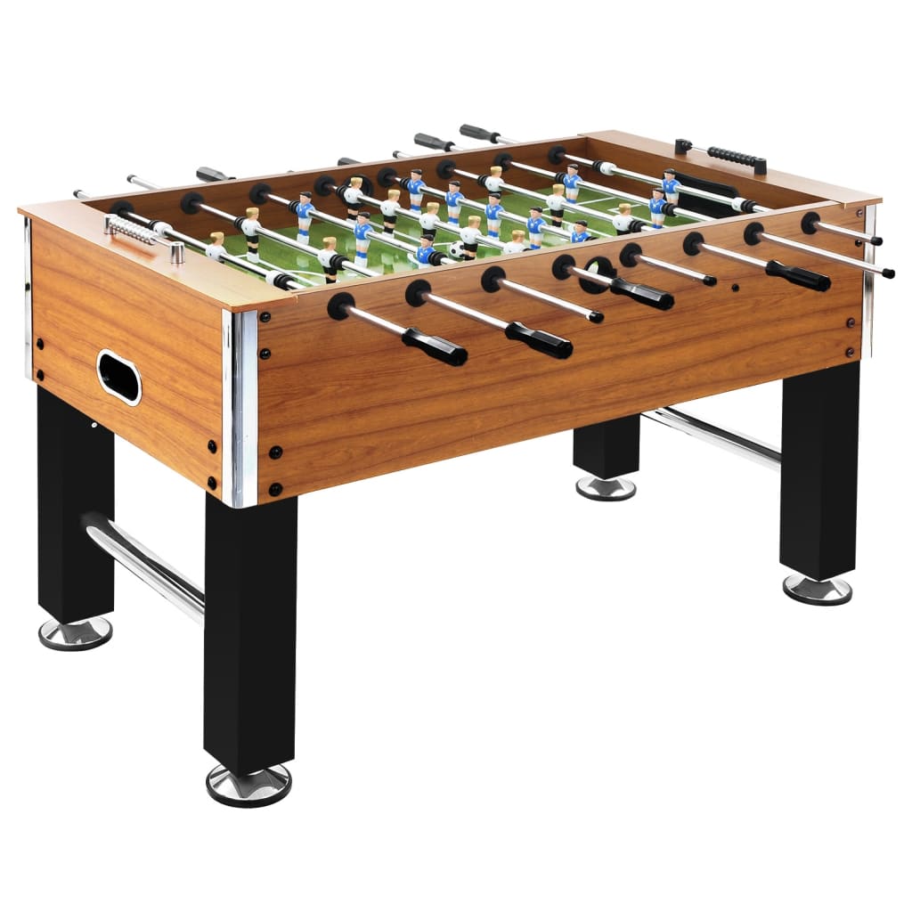 vidaXL Futbolín de Acero 60 kg 140x74,5x87,5 cm Equipos Juegos Interior Color Negro,  Marrón,  Blanco y mas