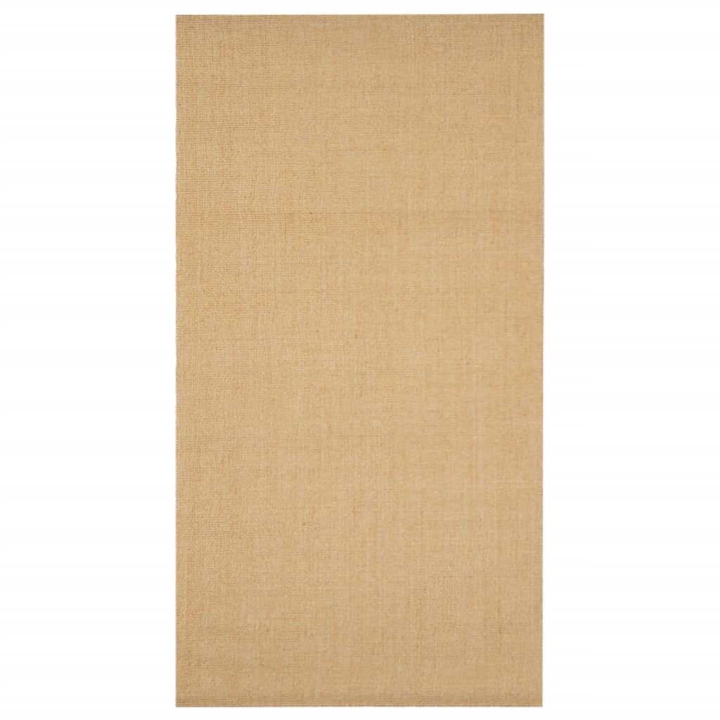 Vidaxl Alfombra Sisal Natural 80x150 Cm - Color Natural y Marrón - Alfombras de Área - Sala, Dormitorio, Habitación, Salón