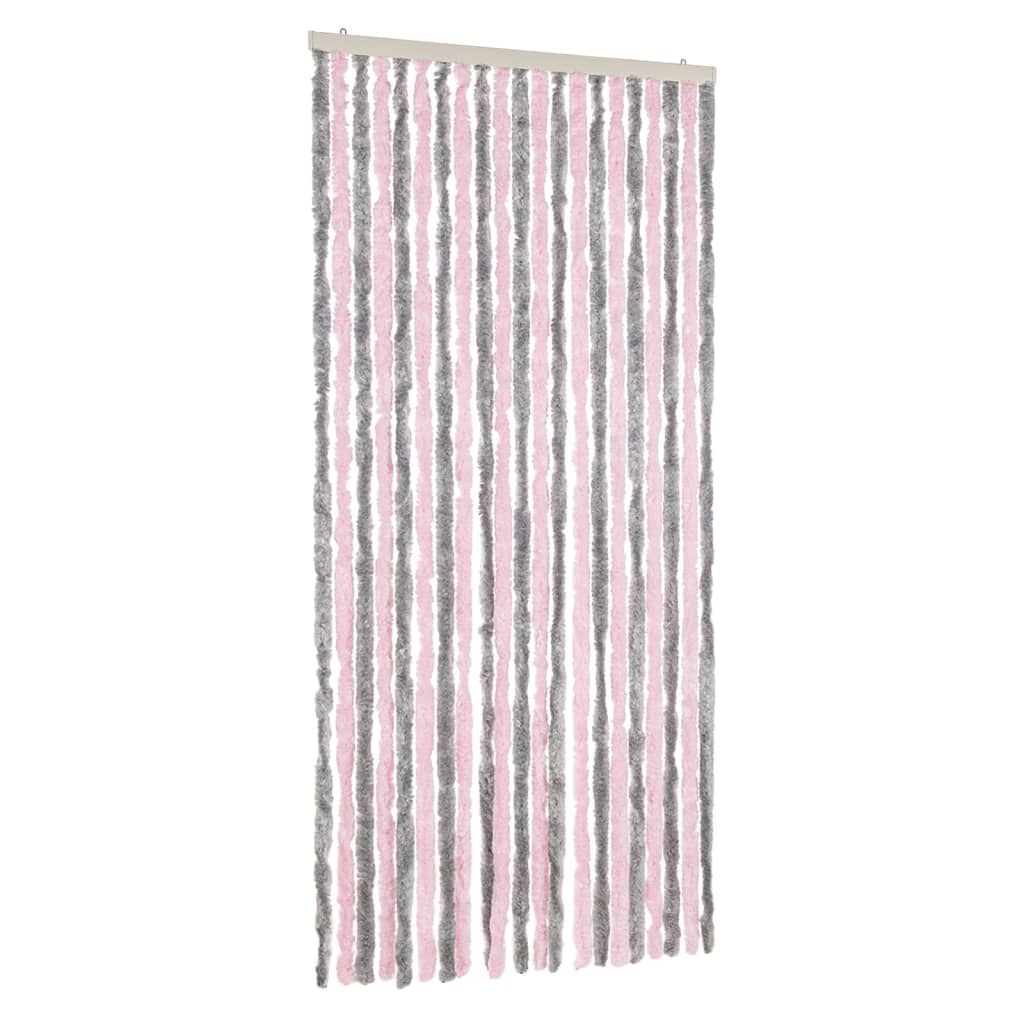 vidaXL Cortina Antimoscas Persiana Protección Chenilla 90x220 cm Color Beige,  beige and dark brown,  Gris y mas