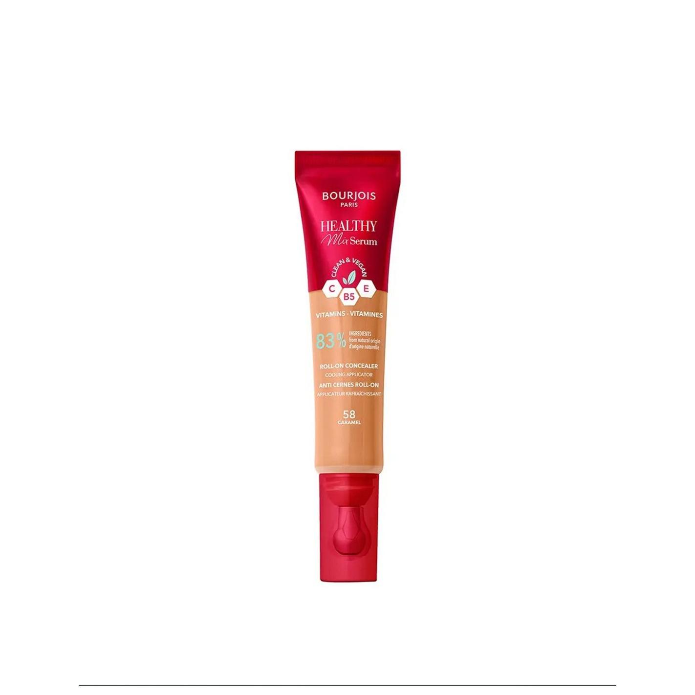 Bourjois - Corrector Líquido Healthy Mix Serum para ojeras y imperfecciones, con vitamina C y cafeína antioxidante, acabado natural y textura sedosa para piel normal a mixta