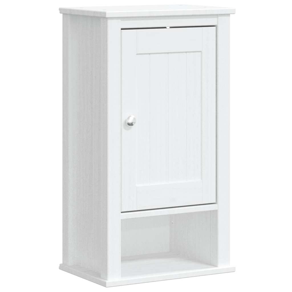 vidaXL Mueble pared baño BERG madera maciza pino blanco 40x27x71,5 cm