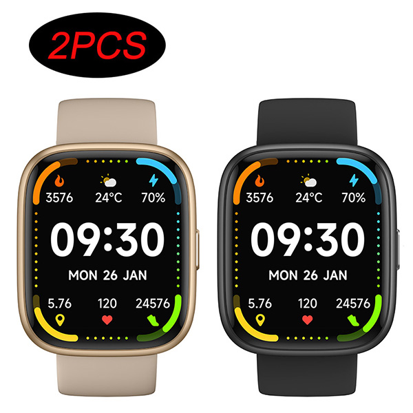 Reloj Inteligente 1.83" TFT-LCD IP68 | Llamadas Bluetooth, Asistente de Voz Alexa, 100 Modos Deportivos, Monitoreo de Ritmo Cardíaco, Presión, SpO₂, Sueño y Ciclo Femenino, Diales Personalizables, Recordatorios Inteligentes y Batería 300 mAh