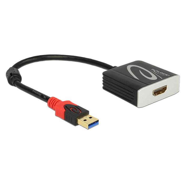 ADAPTADOR/CABLE DELOCK USB3.0 A/M - HDMI A/H 0,20M NEGRO