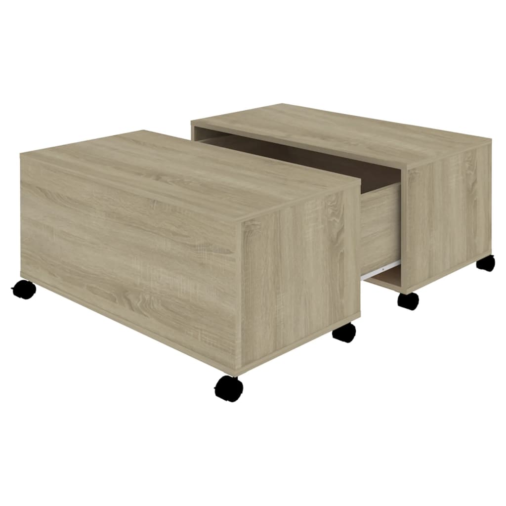 Vidaxl Mesa de Centro Madera Contrachapada 75x75x38 Cm Blanco