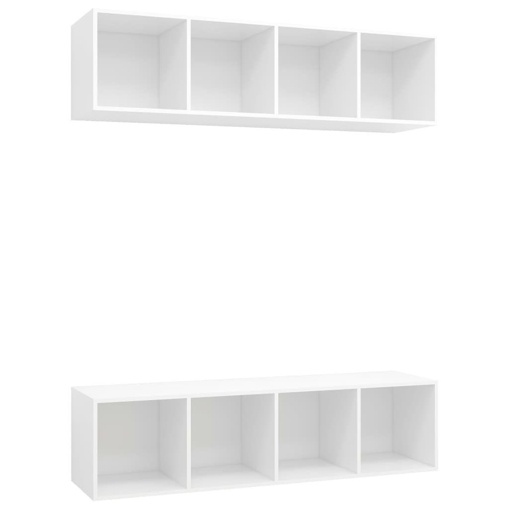 vidaXL Muebles de salón de pared 2 uds madera ingeniería, Mueble de Salon, Mueble TV, Mueble TV salon, Mesa de TV, Mueble tele