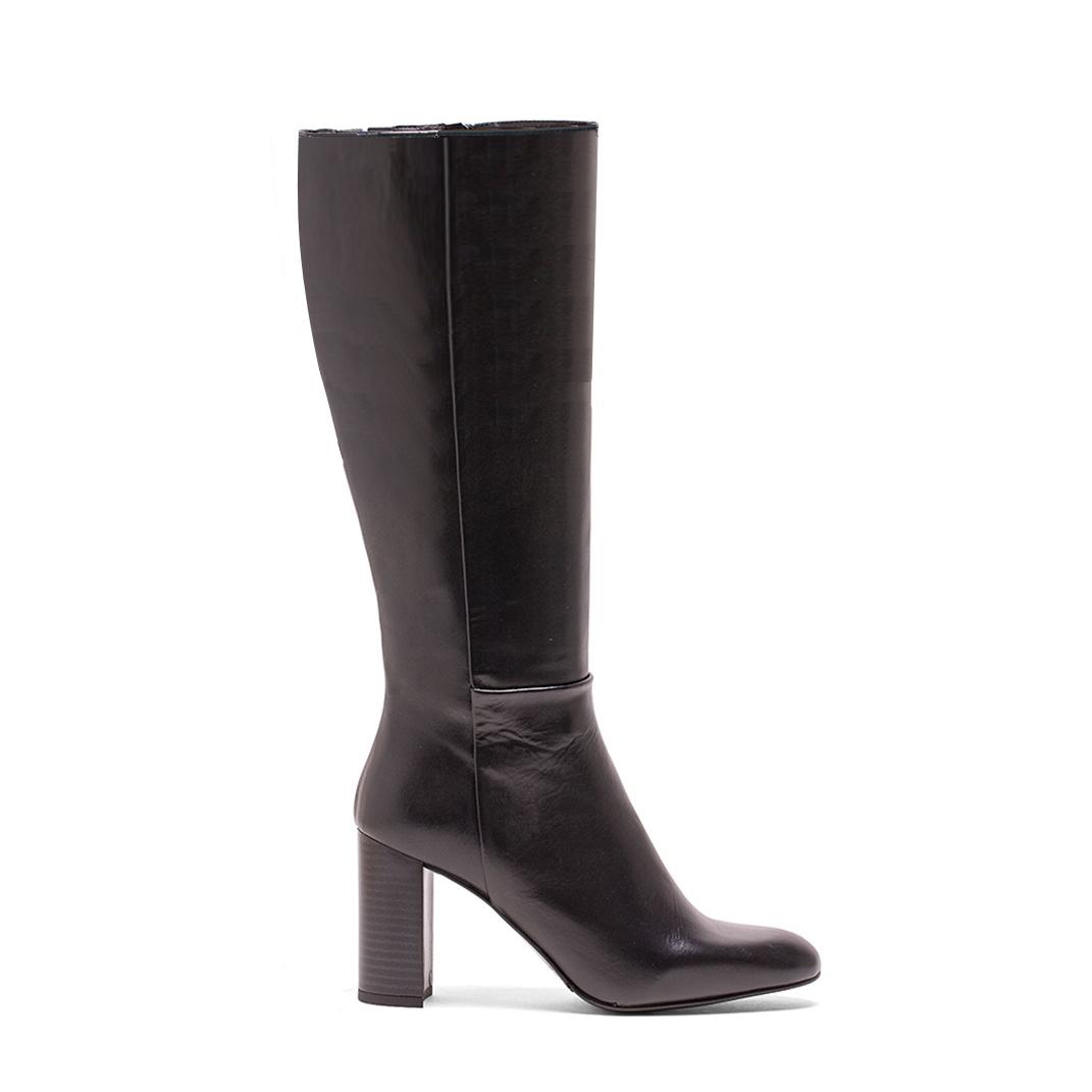 ELODIE Bota Cielo de piel napa negro con tacón de 75 mm | Elodie