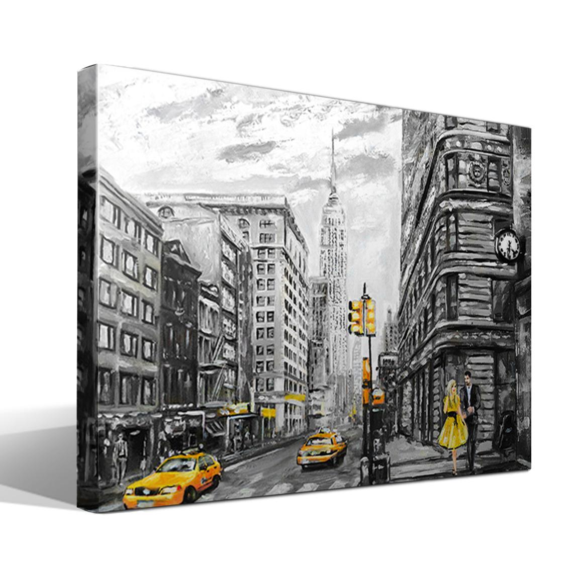 Cuadro Canvas Artwork Nueva York - Alta Resolución - Lienzo 100% Algodón - Bastidor Madera Abeto - Calidad Superior - Fabricado en España