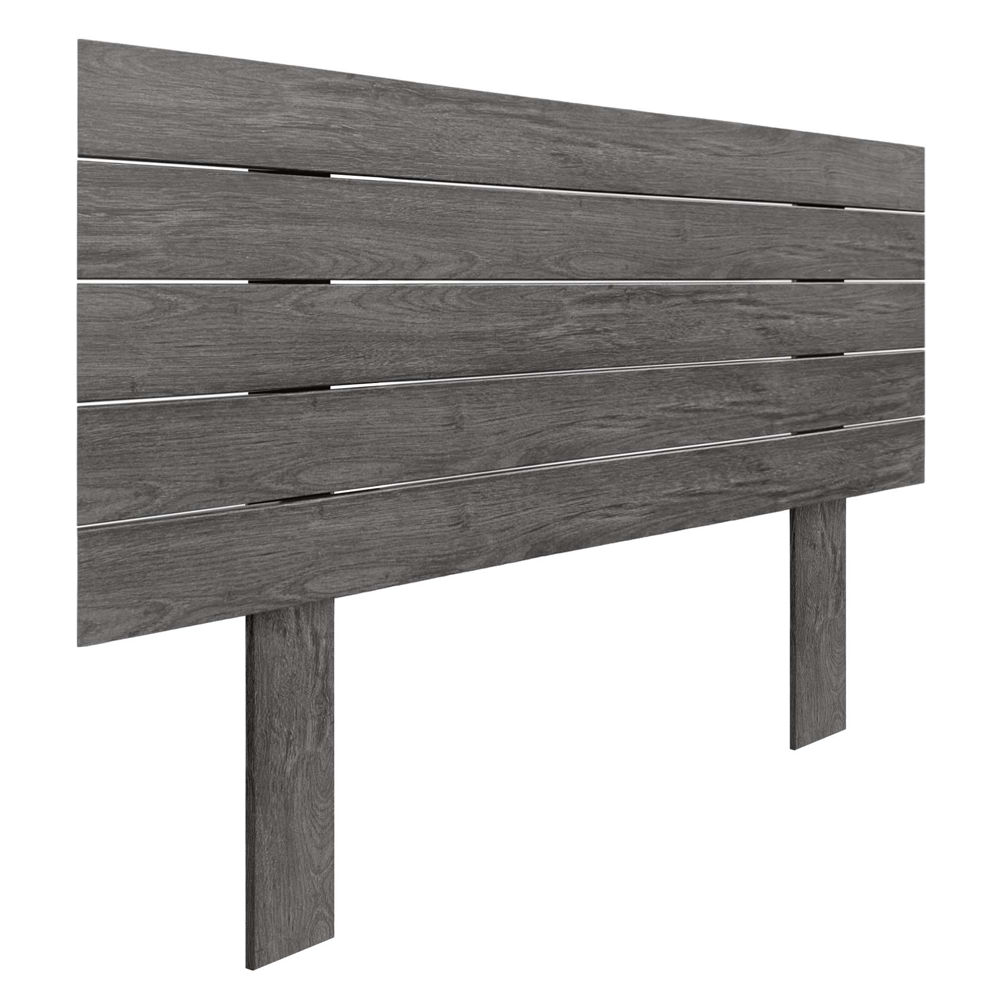 DHOME Cabecero de Madera reciclada DM Estilo Palet Horizontal con Patas Cama Palets Herrajes incluidos