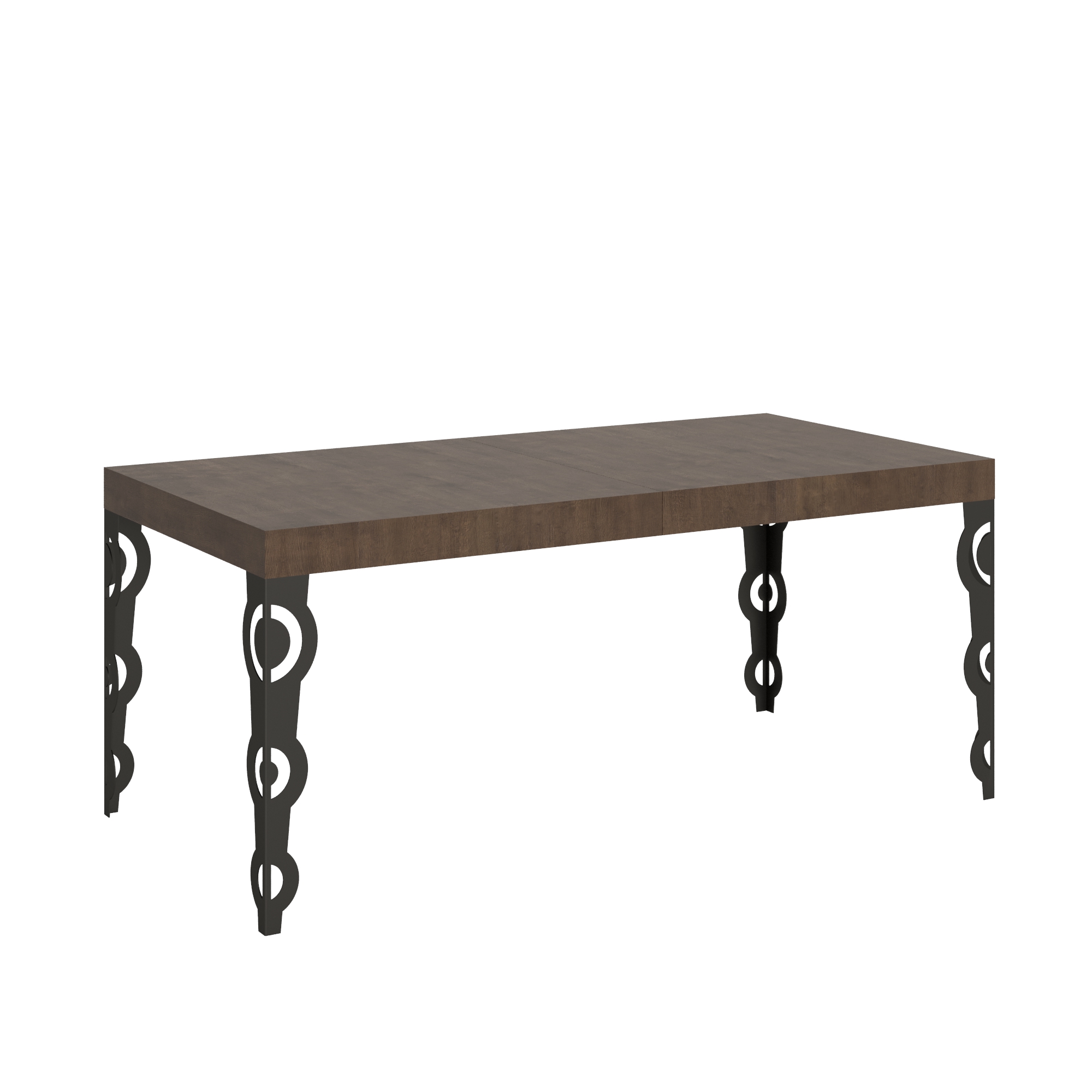 Mesa extensible Karamay 200/460x90 cm patas nogal antracita - Itamoby