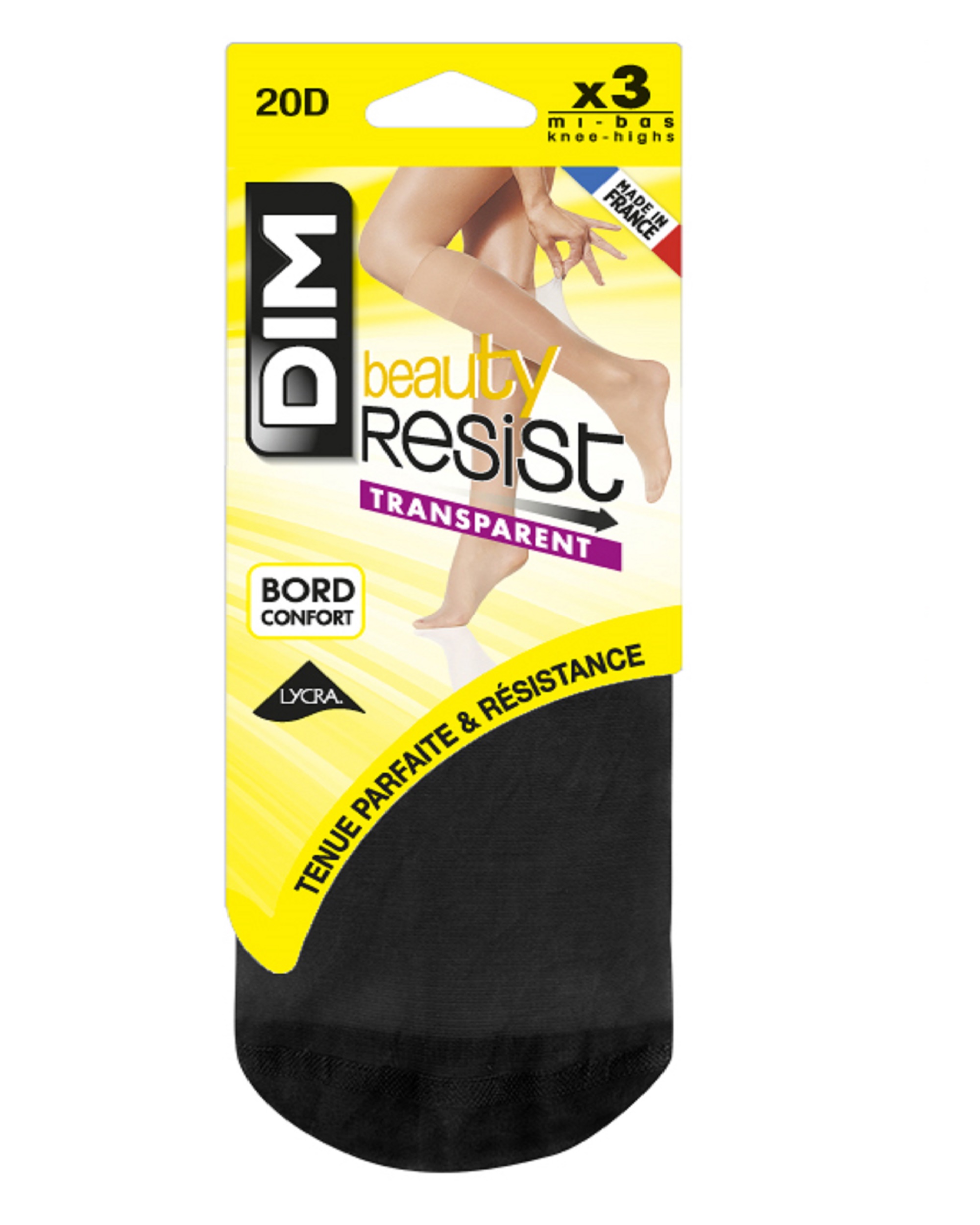Dim Pack de 3 mini medias transparentes con puntera reforzada stop malla