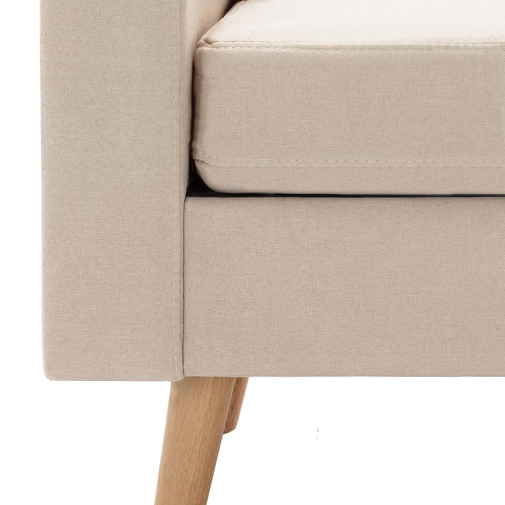 vidaXL Sofá de 2 plazas de tela color crema
