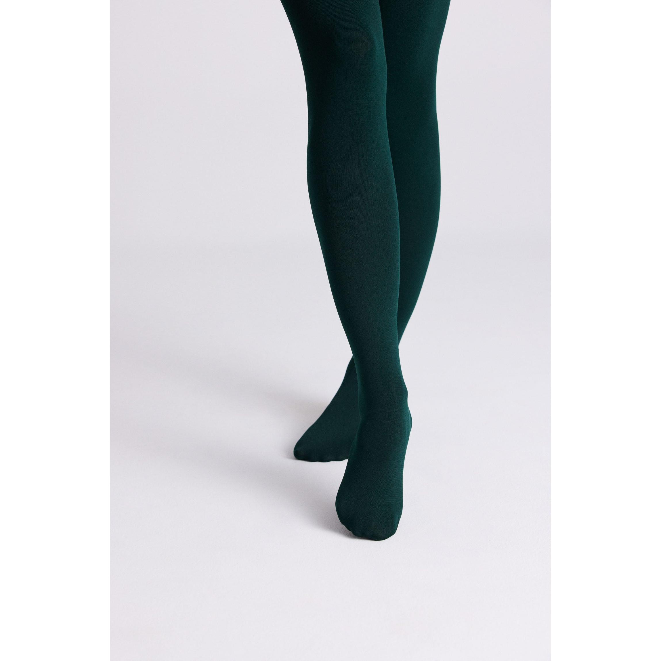 Ysabel Mora - Panty térmico 140 denier verde botella