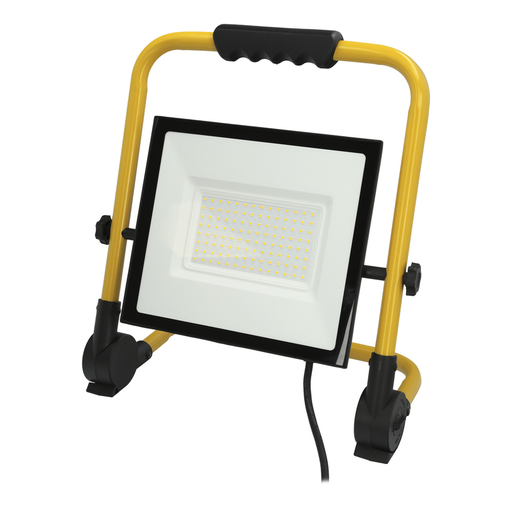 WOLFPACK LINEA PROFESIONAL Foco Led Plano 100 Watt / 4000 K/IP 65/8000 lúmenes. Con Asa De Transporte.