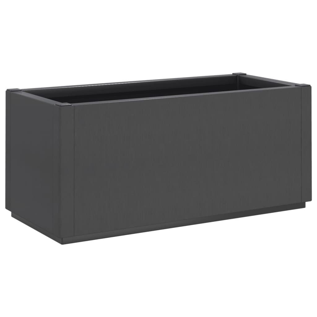 vidaXL Jardinera PP 80x36x35 cm Color Blanco,  Gris oscuro,  Marrón claro y mas
