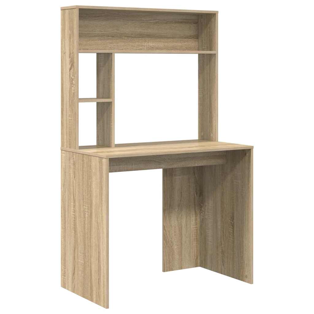vidaXL Escritorio Roble Sonoma 91 x 50 x 149 cm Madera de ingeniería