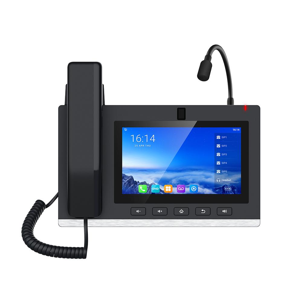 Fanvil A308i - Videoteléfono IP, pantalla táctil de 7 pulgadas, 116 teclas DSS, micrófono Gooseneck, Android