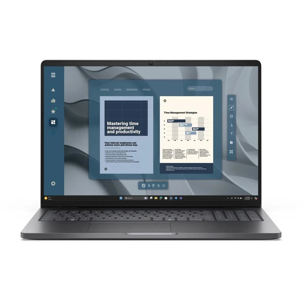 Pc portátil AMD Ryzen 5 220 16" Windows 11 Pro Dell PRO 16 PC16255 Ram 16 GB Disco 512 GB  | SSD, Uso profesional y teletrabajo, Negro