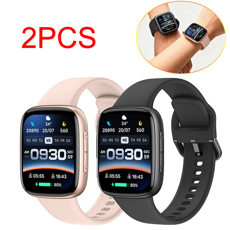 Reloj Inteligente 1.83" TFT-LCD IP68 | Llamadas Bluetooth, Asistente de Voz Alexa, 100 Modos Deportivos, Monitoreo de Ritmo Cardíaco, Presión, SpO₂, Sueño y Ciclo Femenino, Diales Personalizables, Recordatorios Inteligentes y Batería 300 mAh