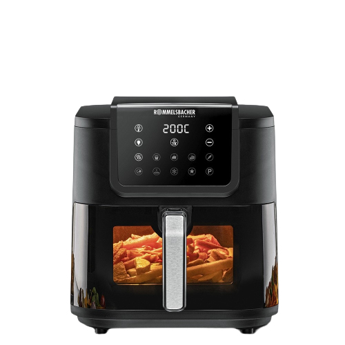 Rommelsbacher FRH 1700 freidora Sencillo 8 L Independiente 1700 W Freidora de aire caliente Negro, Acero inoxidable
