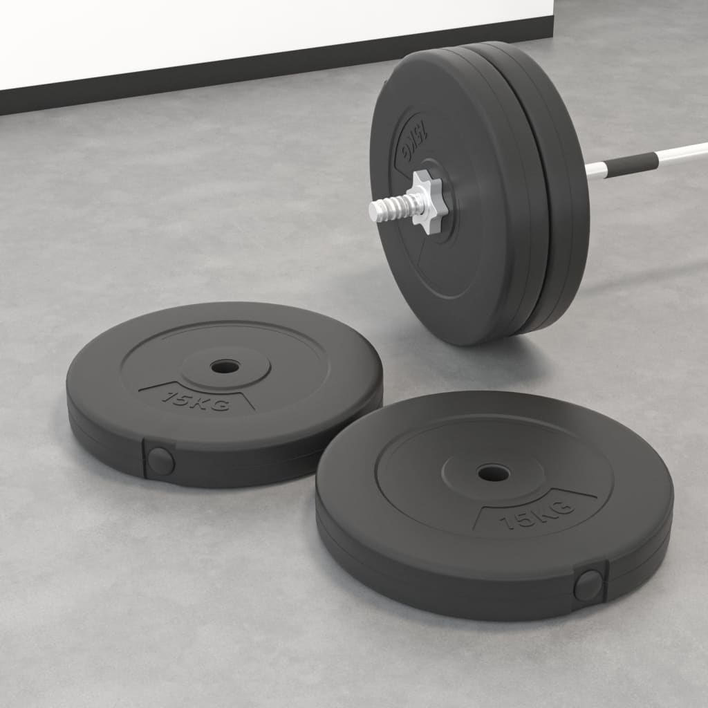 vidaXL Discos de Pesas Cemento Gimnasio Deporte Ejercicio Fitness Peso 2x 10 kg,  4x 5 kg,  2x 5 kg + 2x 10 kg y mas