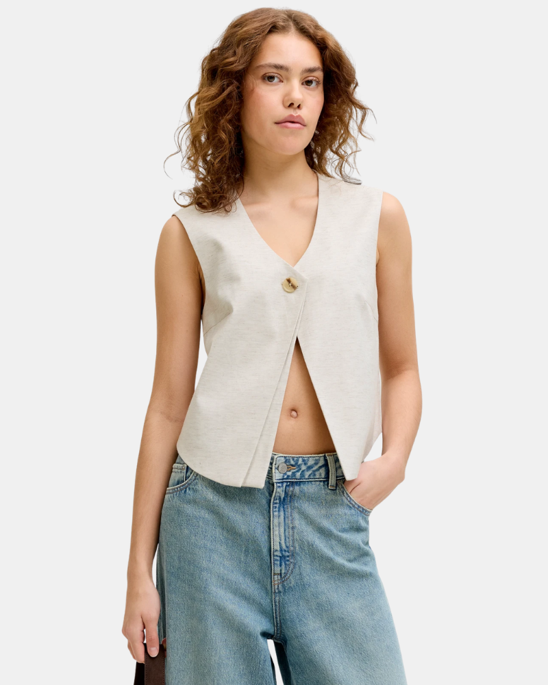 JACK AND JONES 12288343 ELLIS Camisetas Top Mujer Blanco
