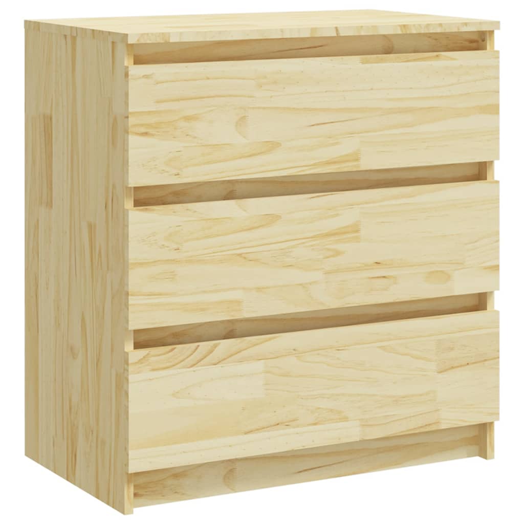 Vidaxl Mesita de Noche Madera Maciza de Pino 60x36x64 Cm Natural, Blanco, Marrón Miel