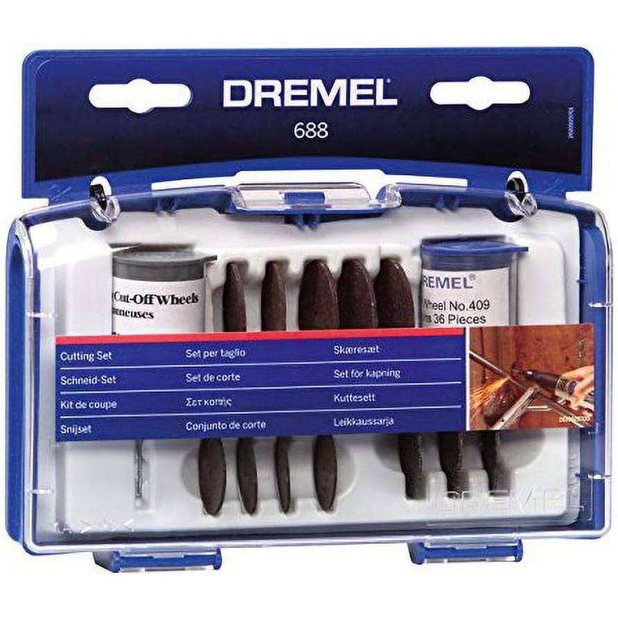 Dremel - Juego de Corte (688) - 68 accesorios de corte para cortar en una amplia variedad de materiales.