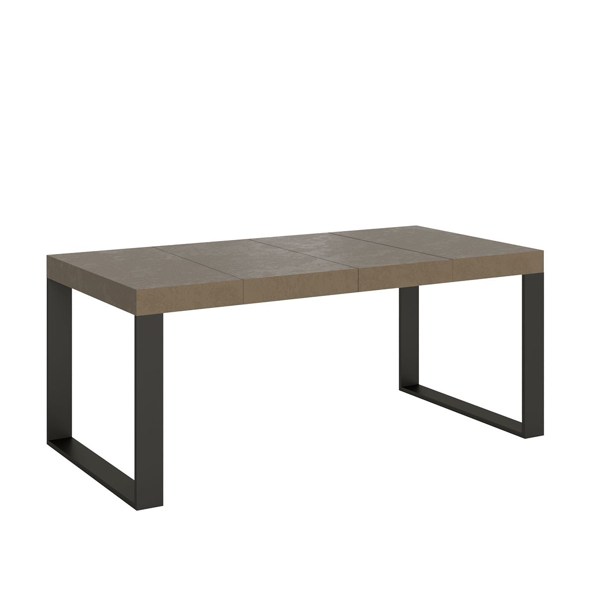 Mesa extensible Tecno Premium gris paloma 120/224x90 cm con patas antracita - Itamoby