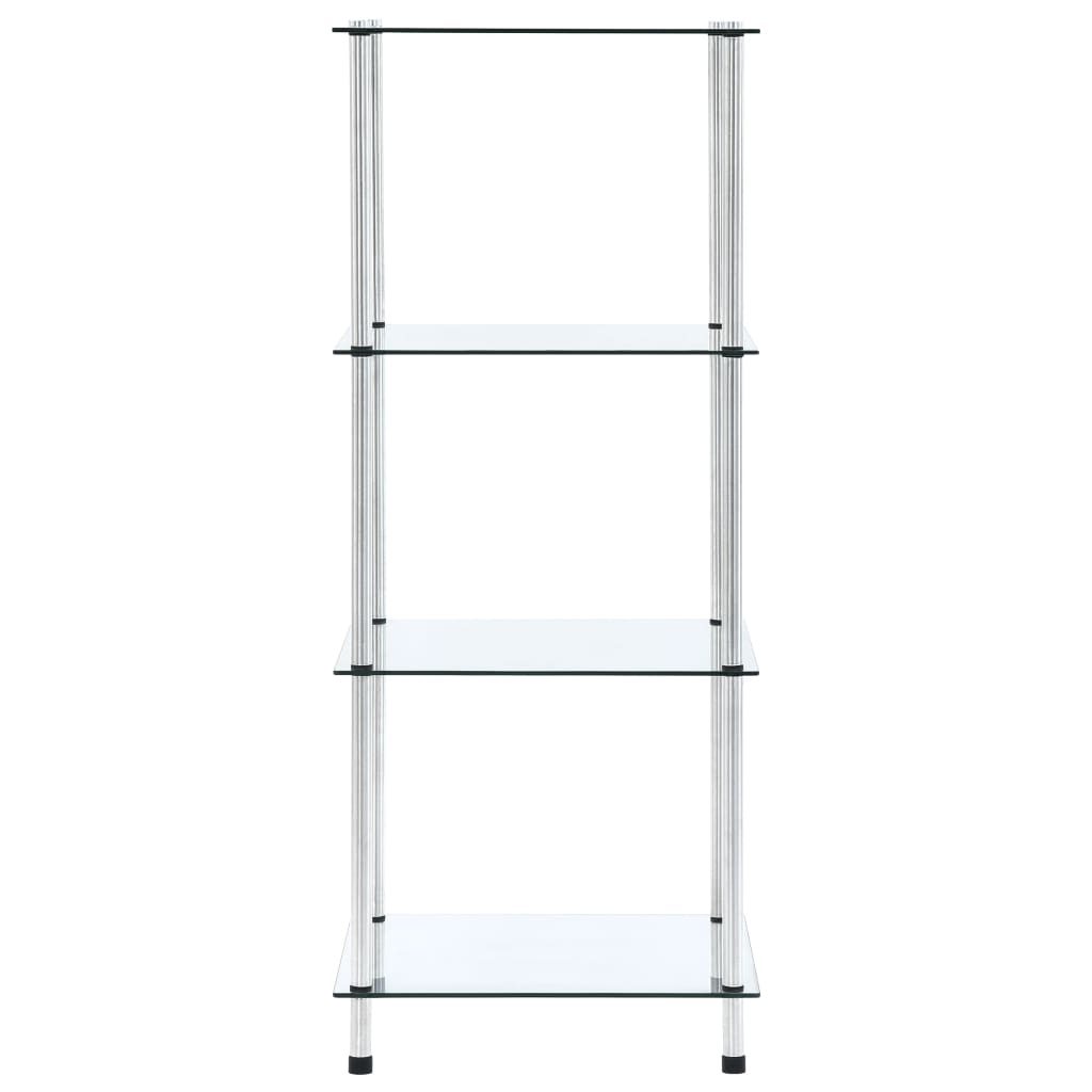 Vidaxl Estantería de Cristal Templado 4 Niveles 40x40x100 Cm Transparente/Negro