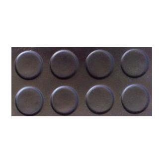 Pavimento goma circulo negro 1,20mx3mm rollo 15 m