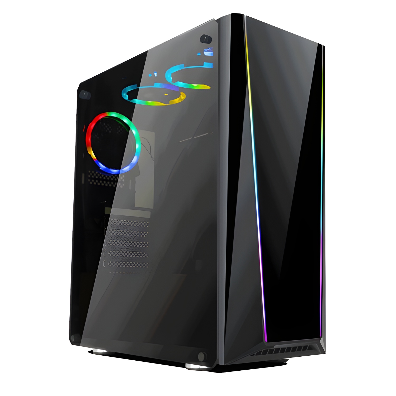 Caja Torre Redragon Tailgate GC702 - Iluminación LED RGB - 4 Ventiladores - Soporte para Refrigeración Líquida