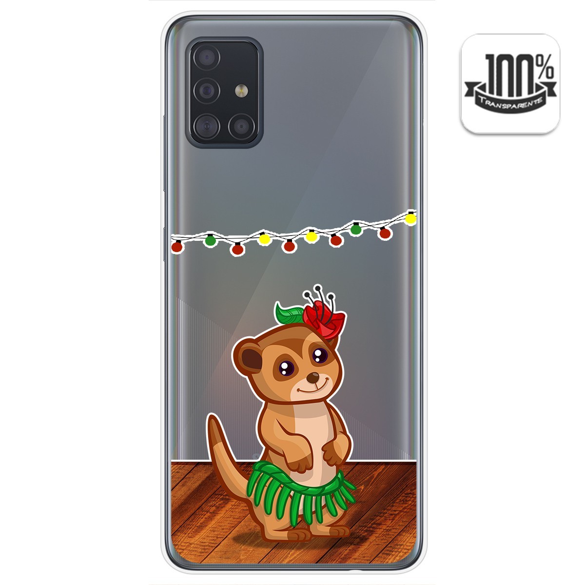 Tumundosmartphone Funda Gel Transparente Samsung Galaxy A51 5G Diseño Suricata