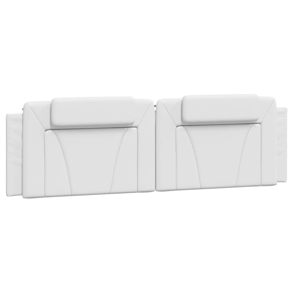 vidaXL Cabecero de cama acolchado Viana cuero sintético blanco 180 cm