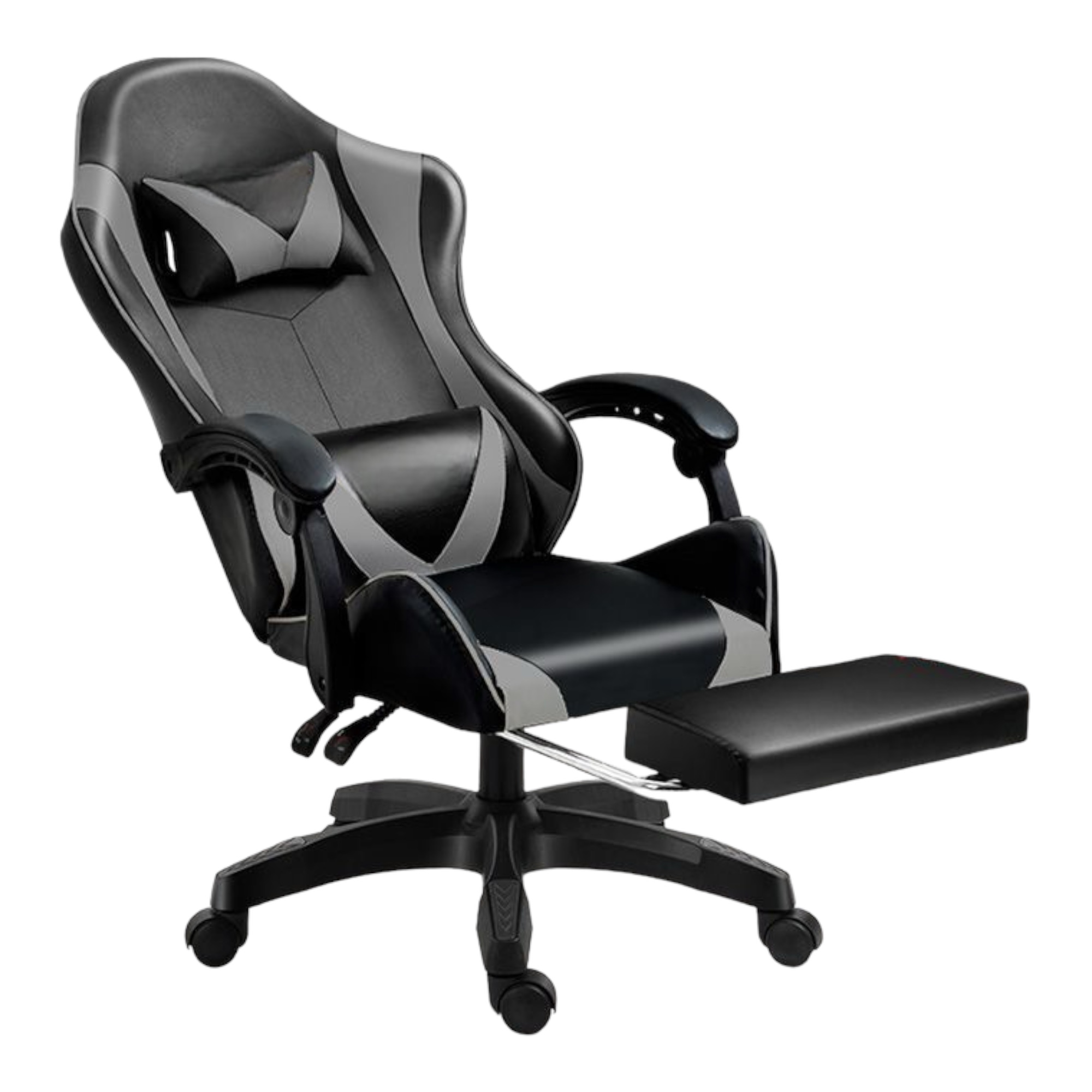Silla Gaming para Escritorio, Oficina y Juegos Online Giratoria. Silla Cómoda de Altura Ajustable para Gaming ergonó\\mica, de piel sintética.Silla racing de gaming videojuegos y de oficina. Es ergonómica y con diseño moderno.  (S001 7490 8490 )
