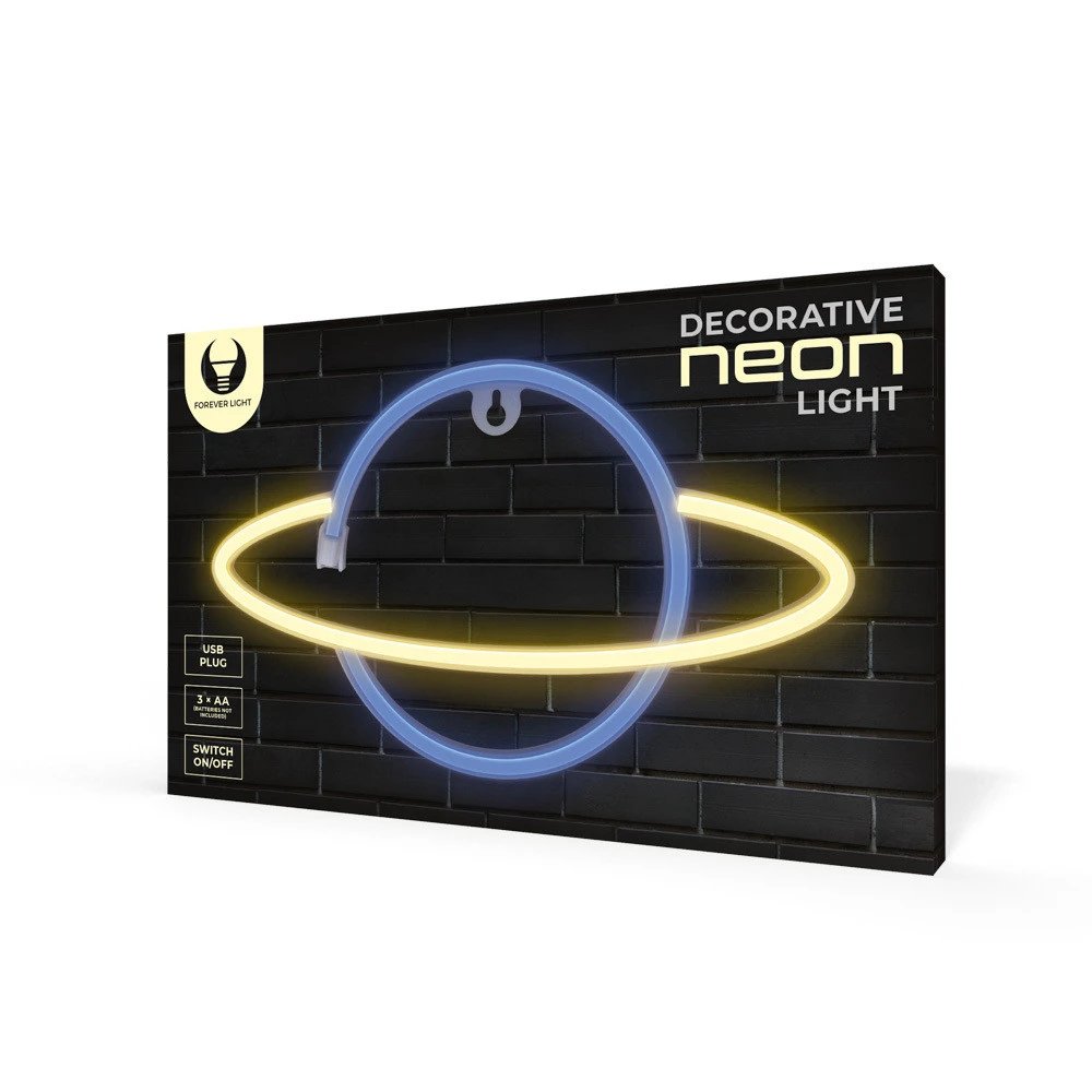 Iluminación Smart Home Neón LED LED USB 9 W Abierto Saturn Forever RTV100228 | 20 IP, Resplandor colorido