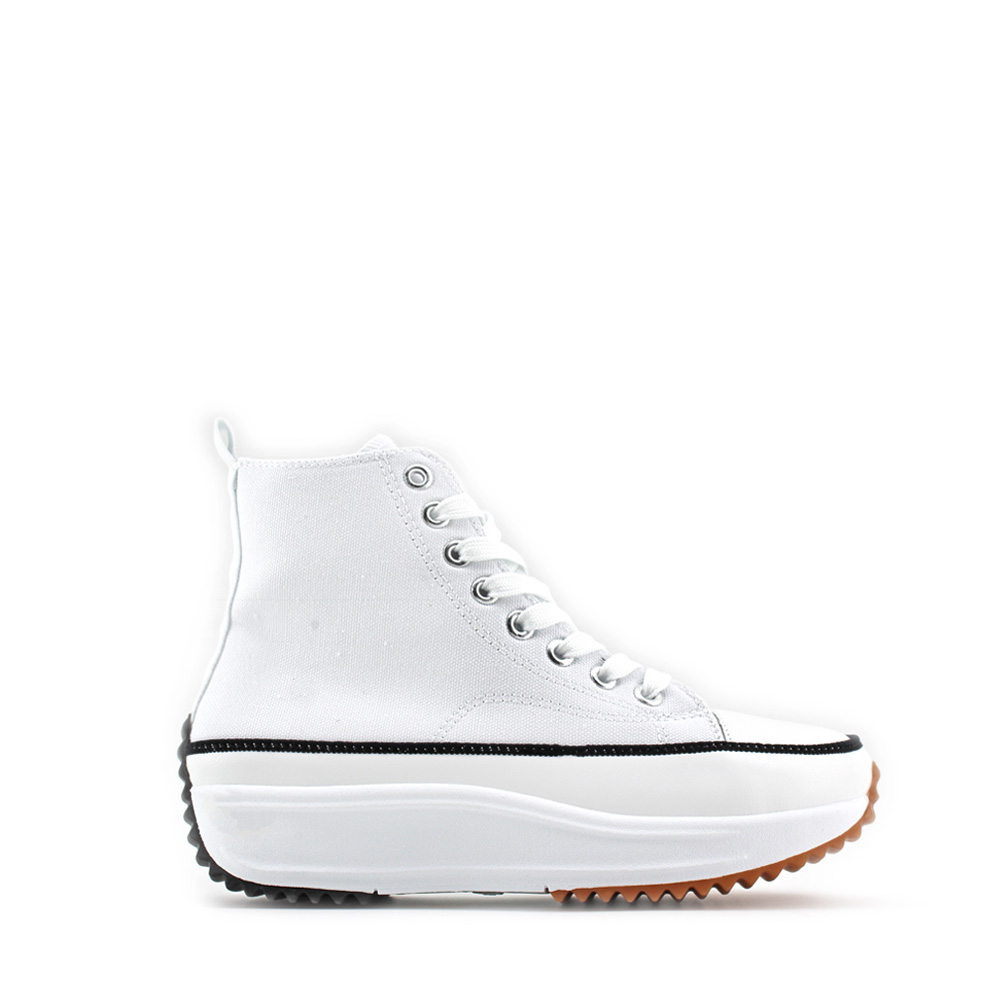 MODELISA Zapatilla De Lona Alta Con Cordón Estilo Casual Para Mujer