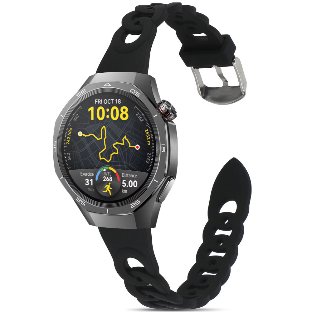 Correa de silicona para Huawei Watch GT 5 - 46mm / GT 5 - 46mm / GT 4 - 46mm / Amazfit GTR 4 / Bip 5 / Garmin Vivoactive 4, Diseño Cadenas Ancho 22mm